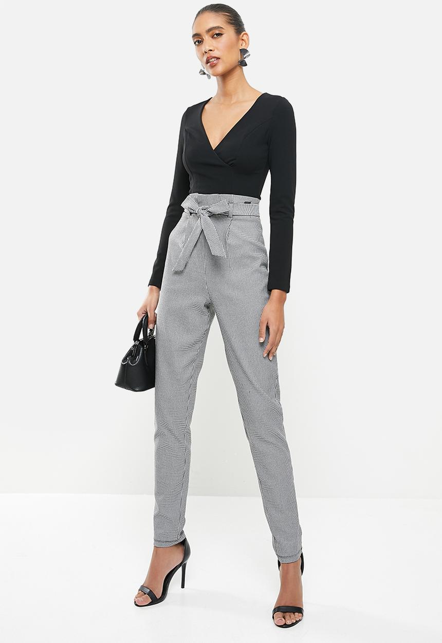 SISSY BOY - Bad wave paperbag jumpsuit - black & white