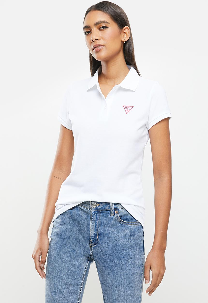 GUESS - Short sleeve classic Guess polo - white