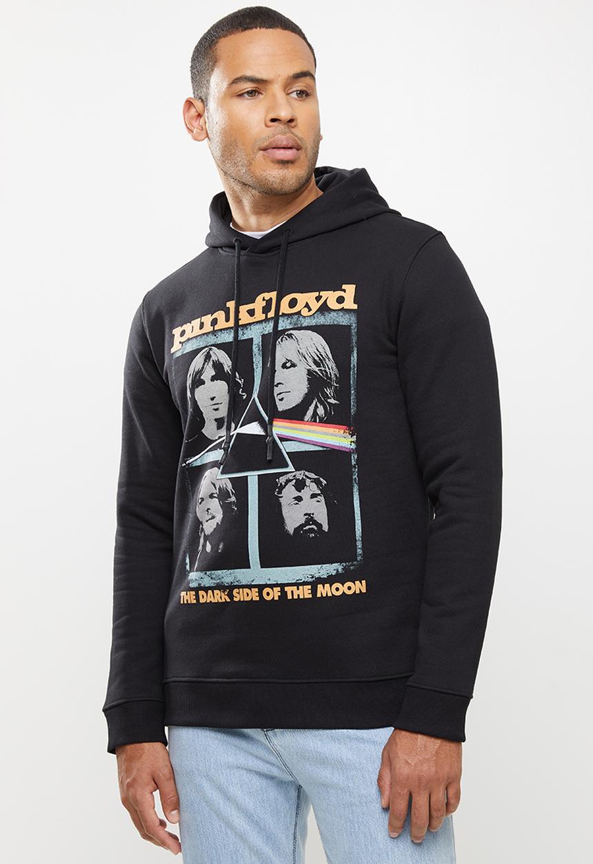 Only & Sons - Pinkfloyd life reg hoodie sweat - black