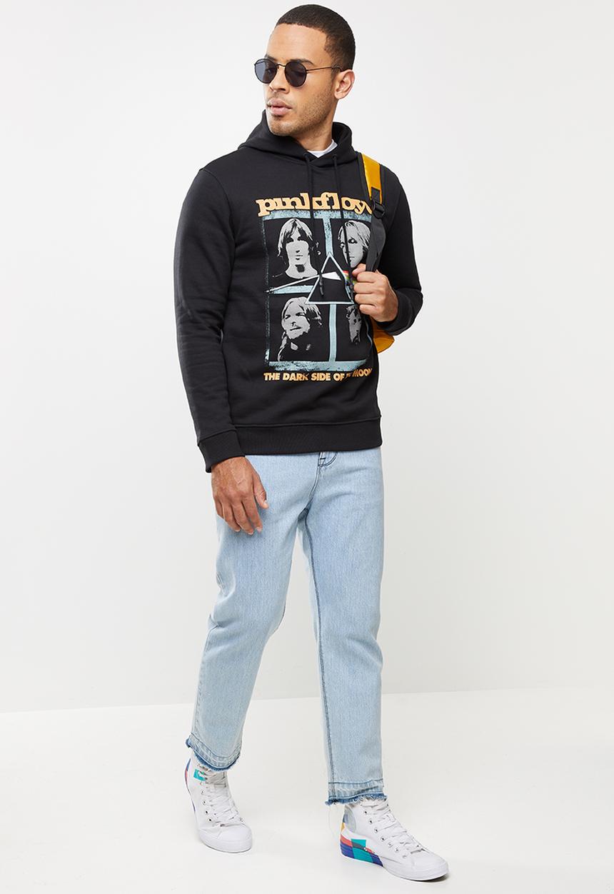 Only & Sons - Pinkfloyd life reg hoodie sweat - black