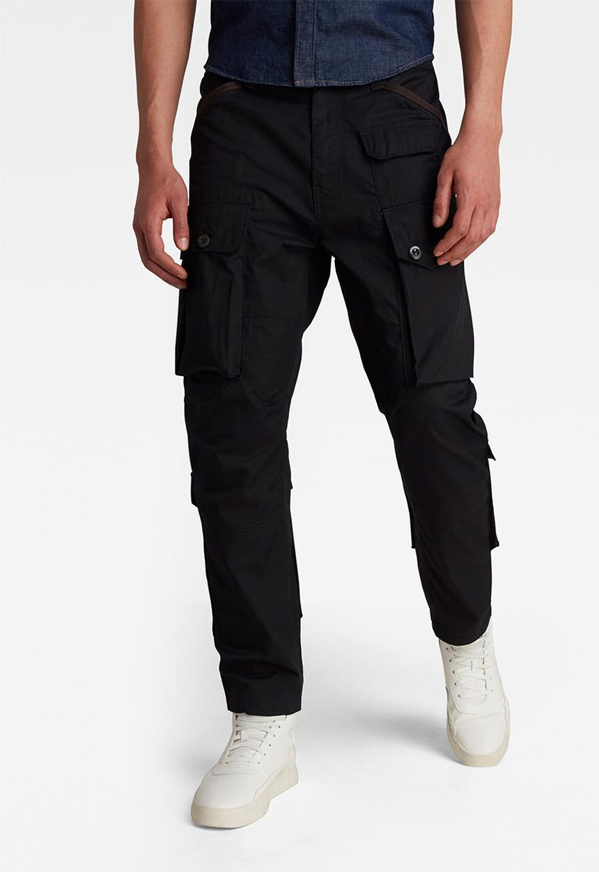 G-STAR - Jungle relaxed tapered cargo - dark black