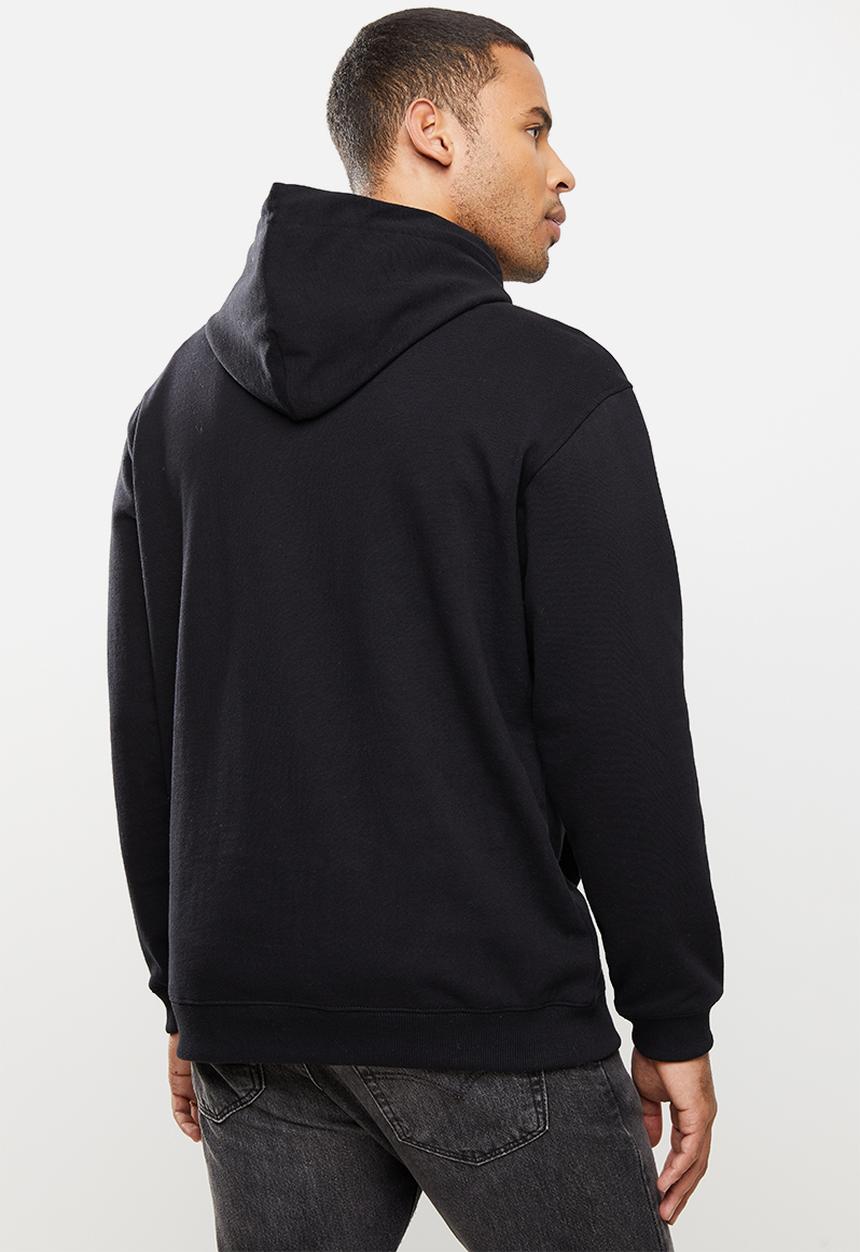 Superdry. - Micro logo box fit hoodie - black