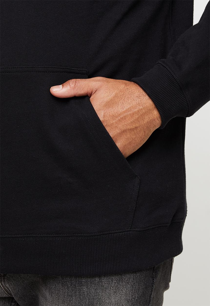Superdry. - Micro logo box fit hoodie - black