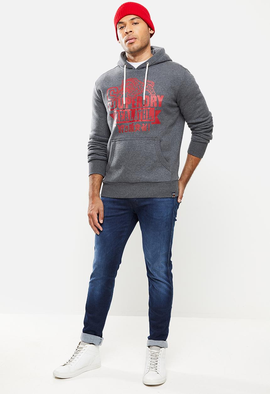Superdry. - Rw classics hoodie - grey