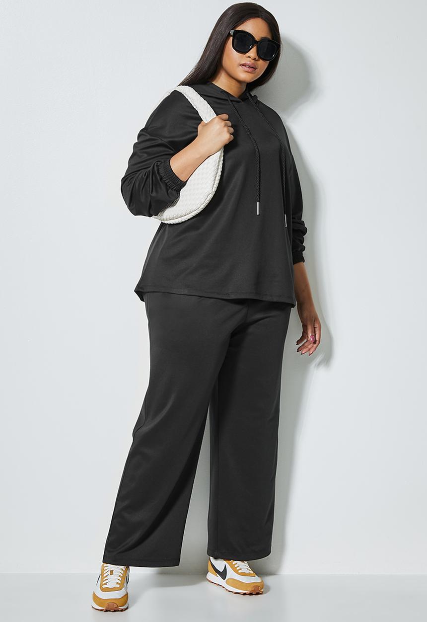 Superbalist - Ponti wide leg track pants - black