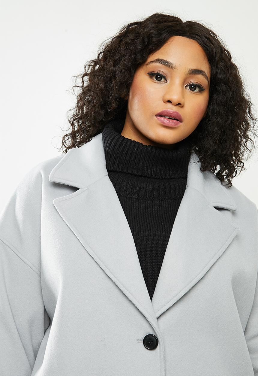 Missguided - Plus oversized longline - grey
