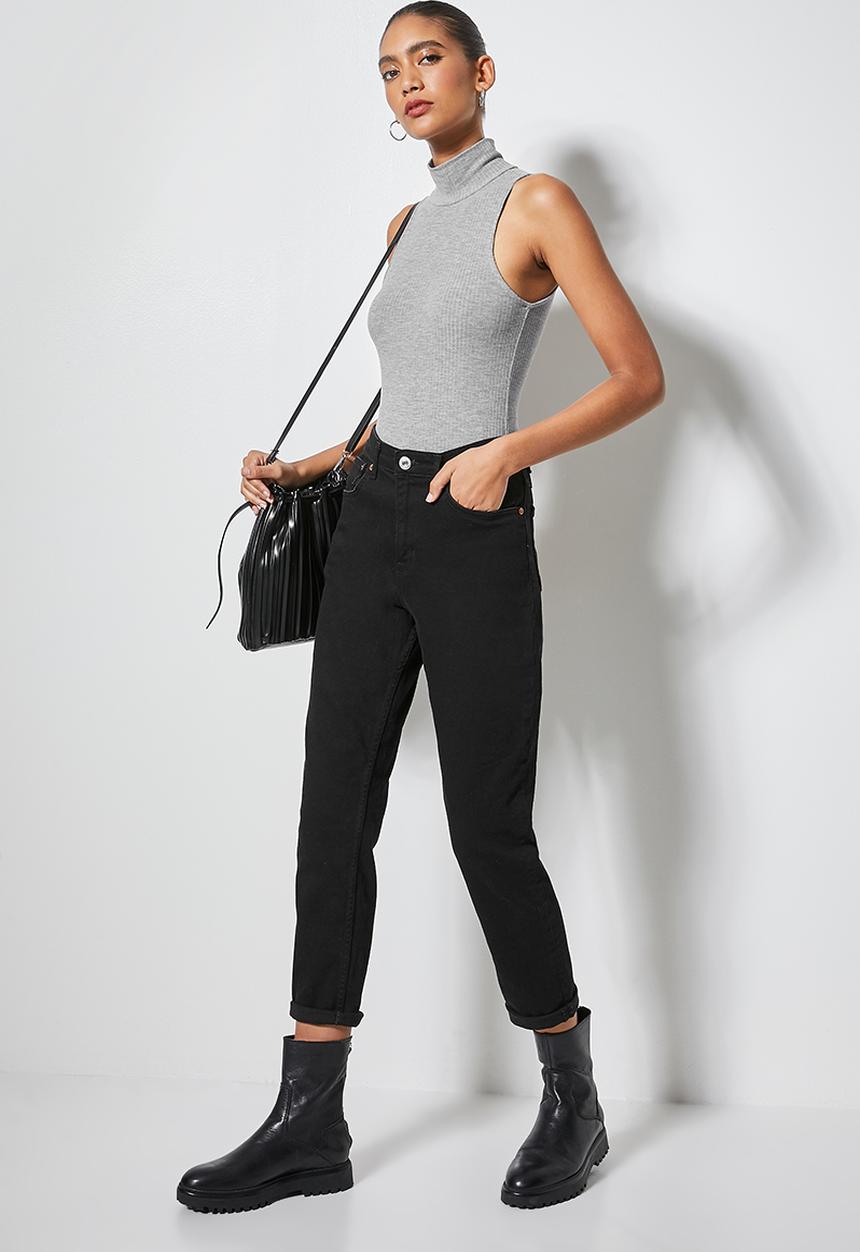 Superbalist - 2 Pack cotton rib poloneck bodysuit - grey & blue 