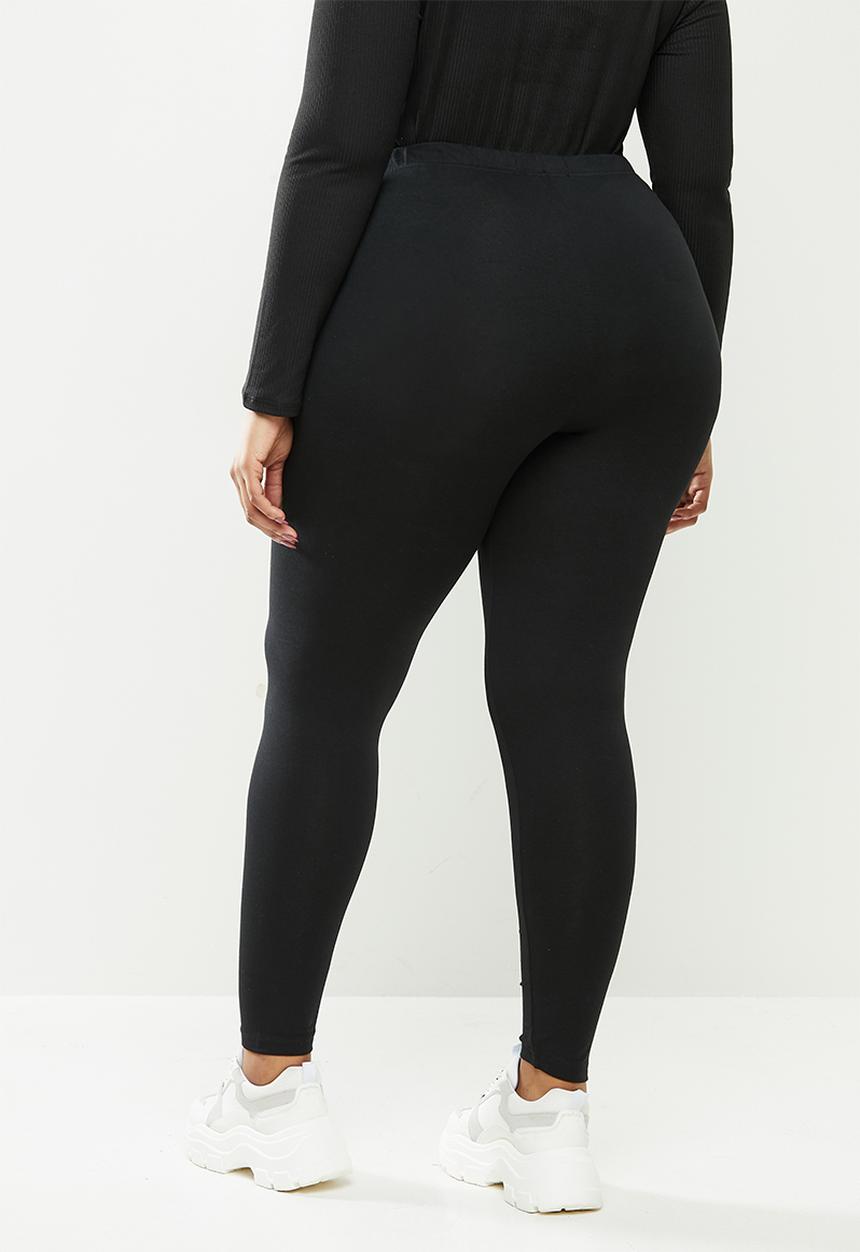 Missguided - Plus size jersey 2 pack legging - black & grey