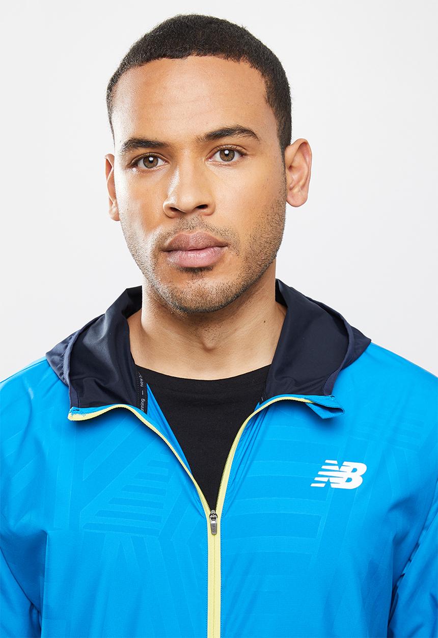 New Balance  - Fast flight jacket print - blue