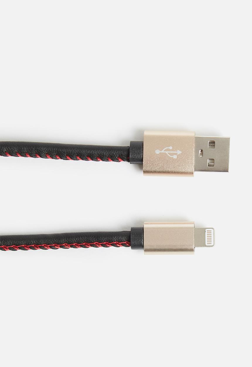 Tech Cult - Vegan leather cable  - black