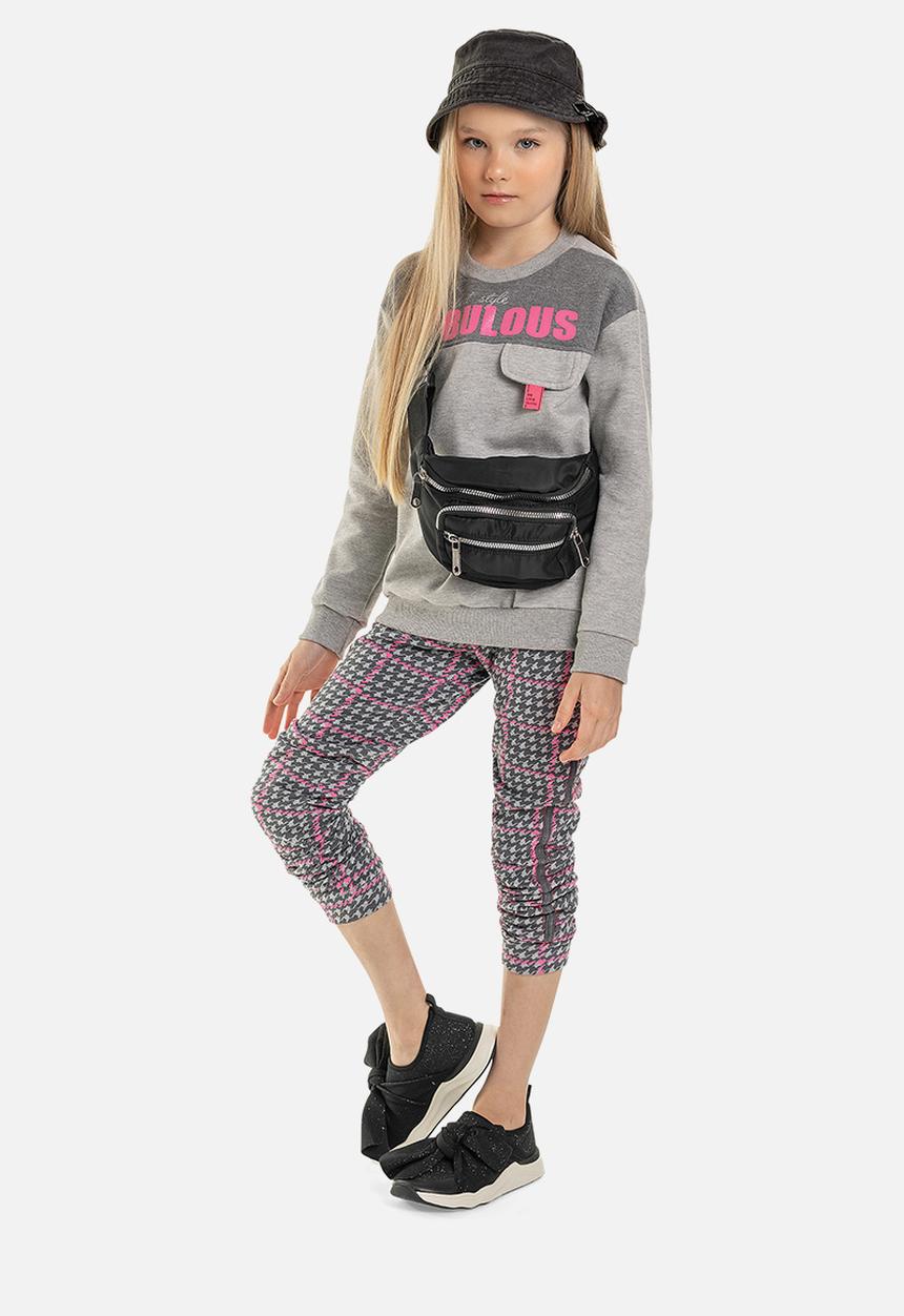 Gloss - Girls sweatshirt & sweatpants set - grey