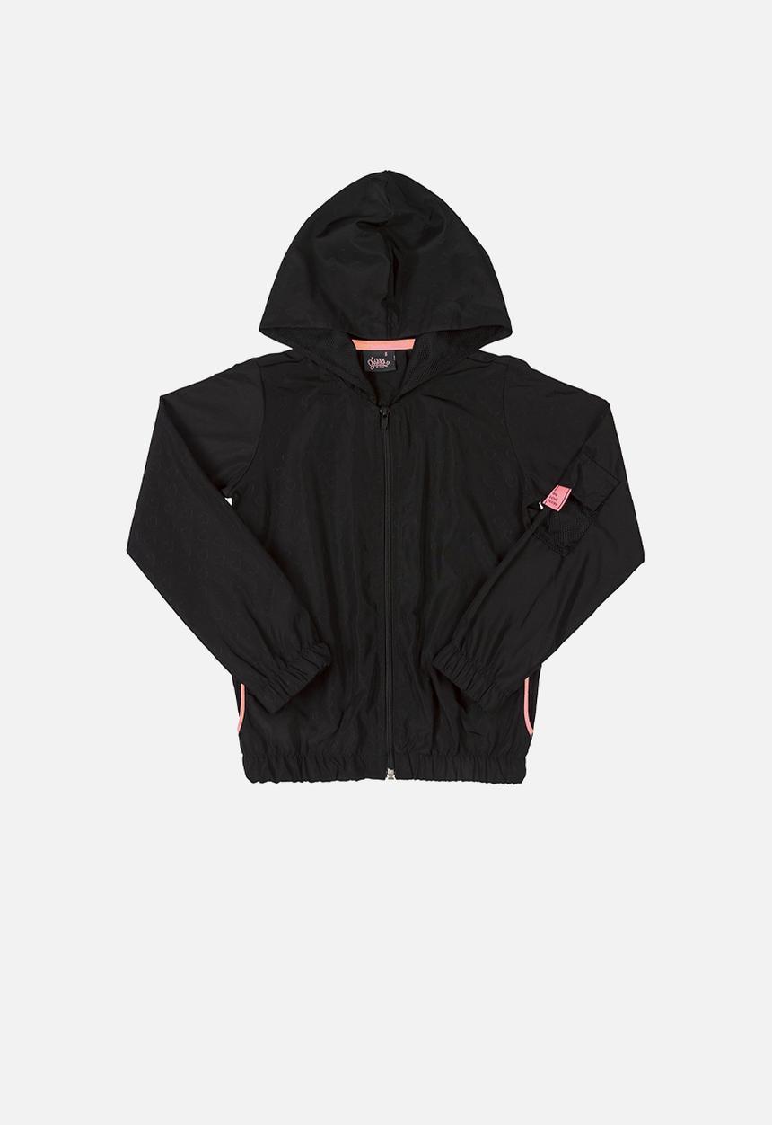 Gloss - Girls woven windbreaker - black