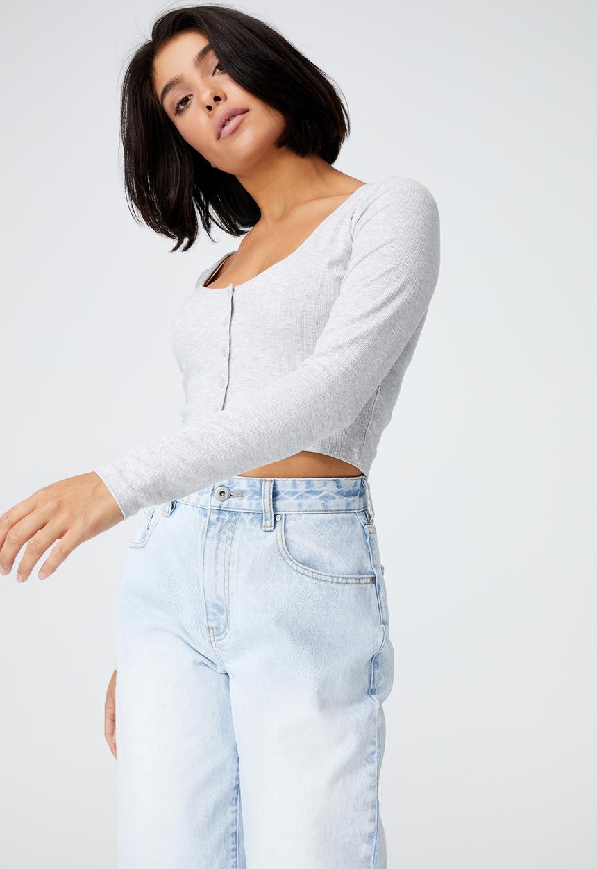 Cotton On - Britt lightweight cardi - light grey marle