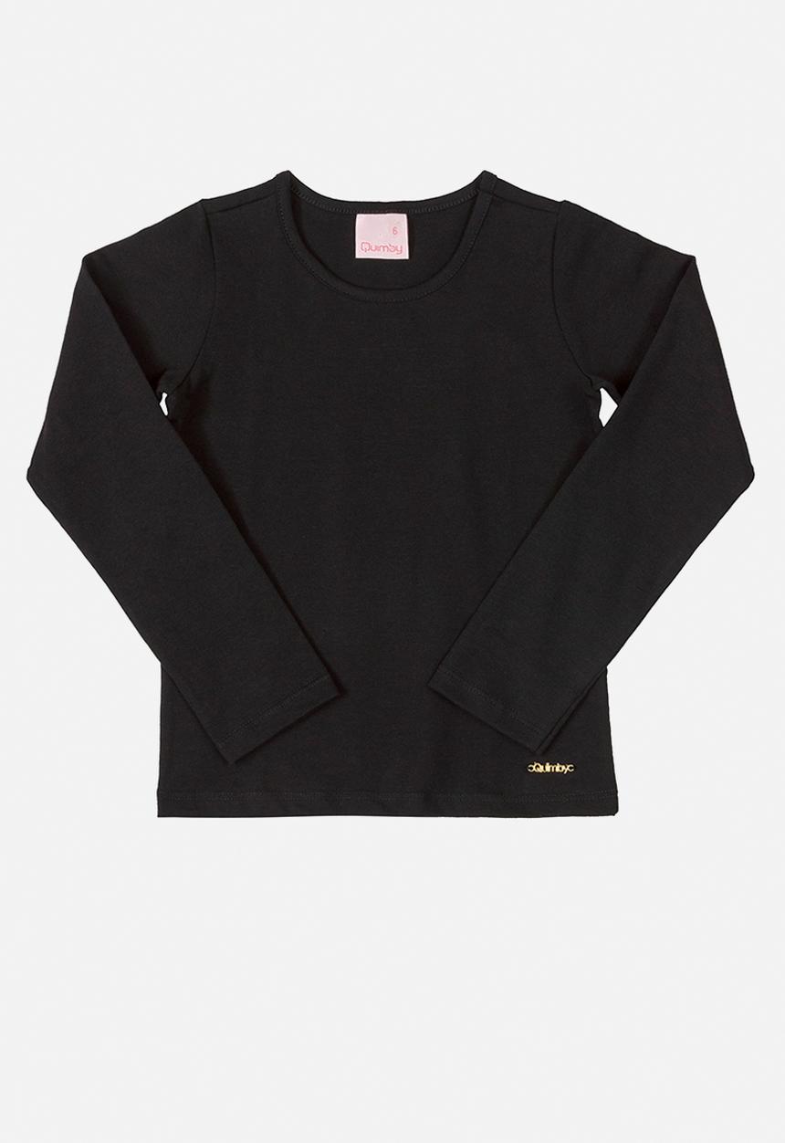Quimby - Girls basic long sleeve tee - black