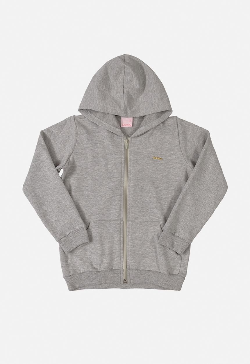 Quimby - Girls zip through hoodie - grey