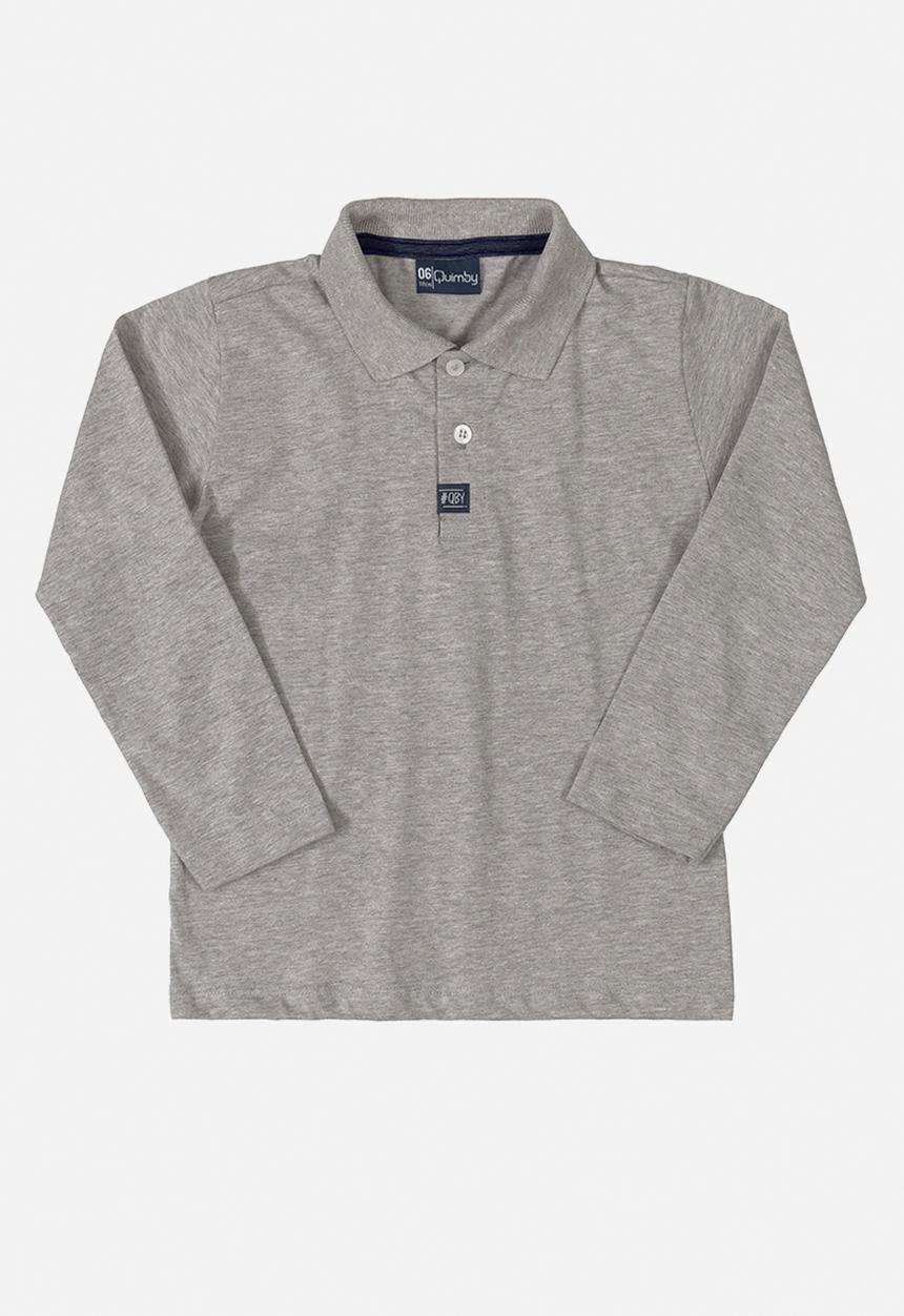 Quimby - Boys single jersey polo shirt - grey