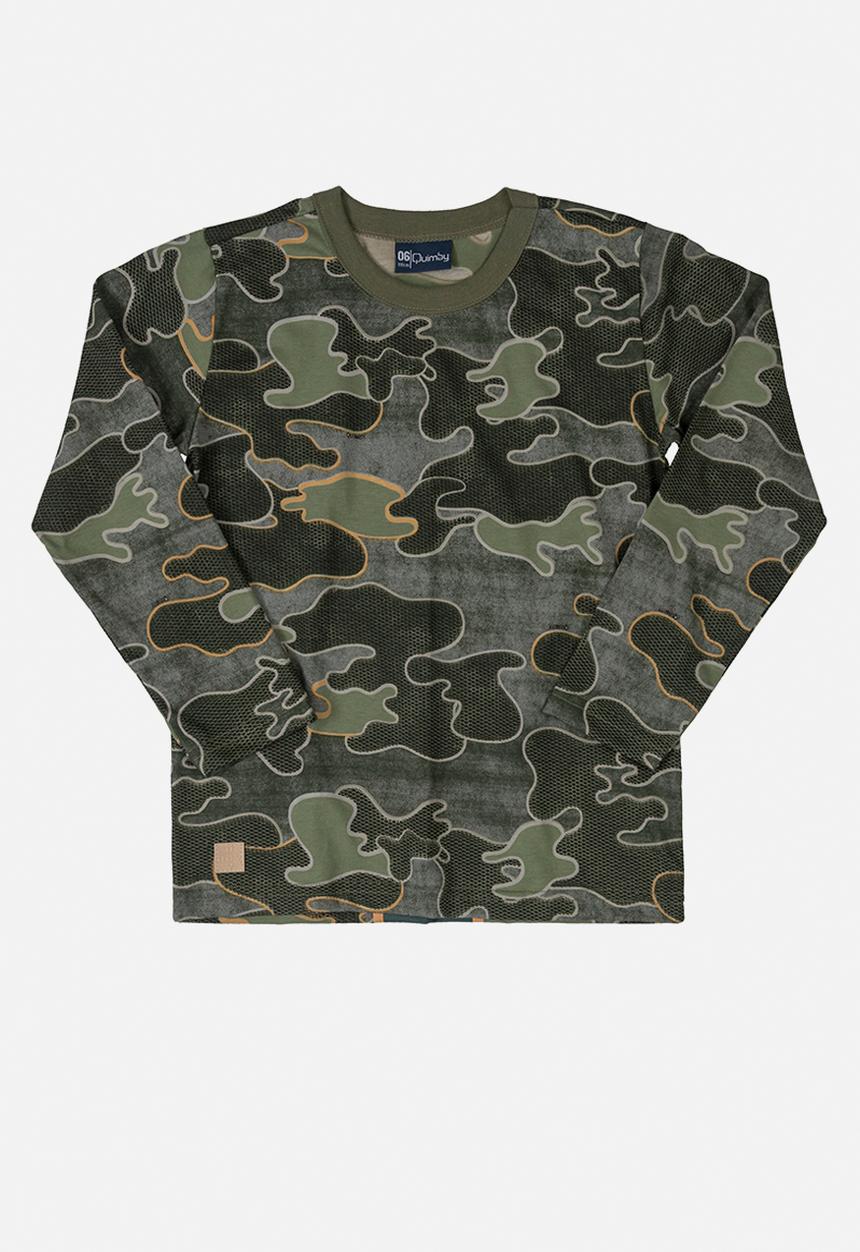 Quimby - Boys multi print tee - green