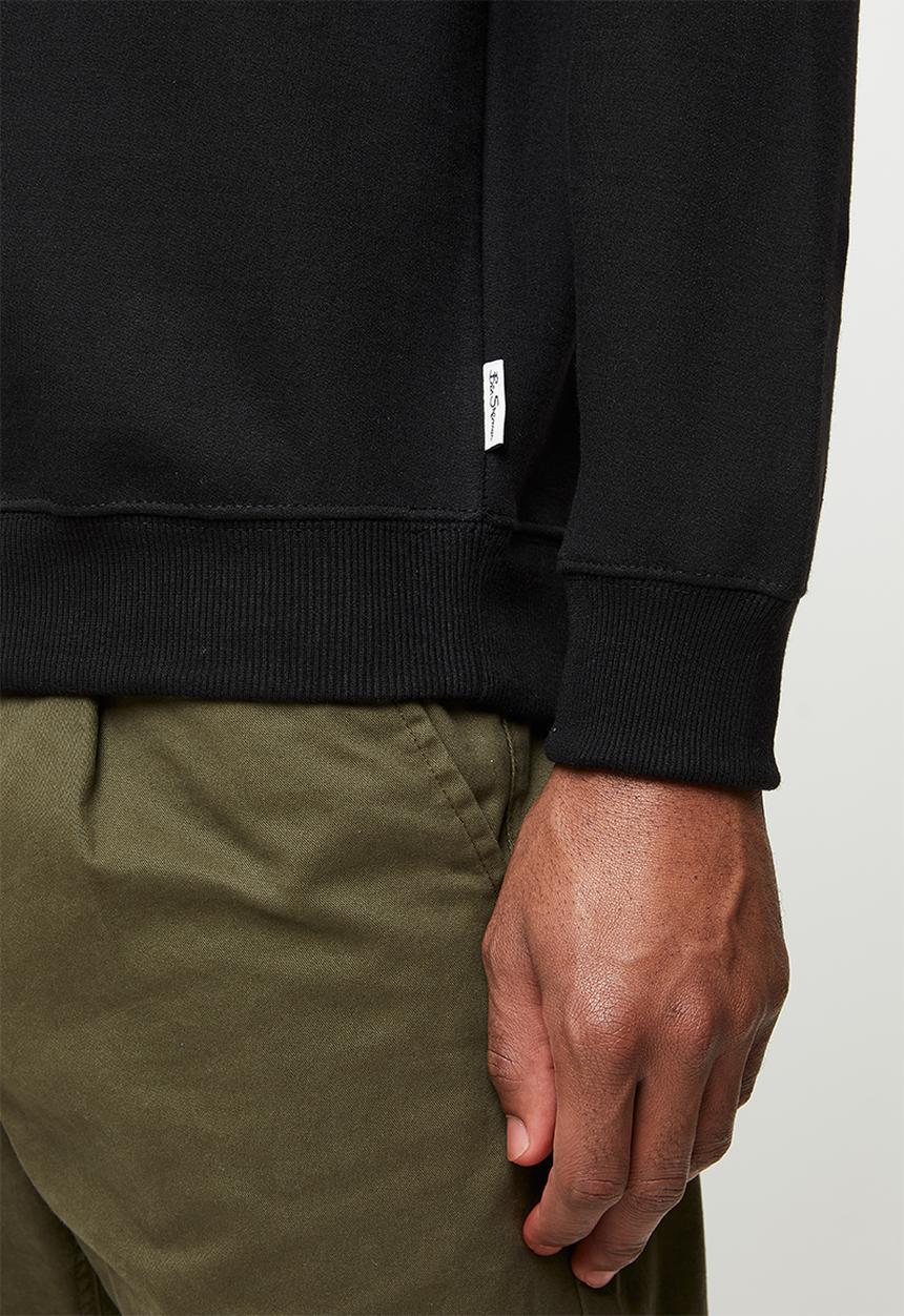 Ben Sherman - Cat crew top - black
