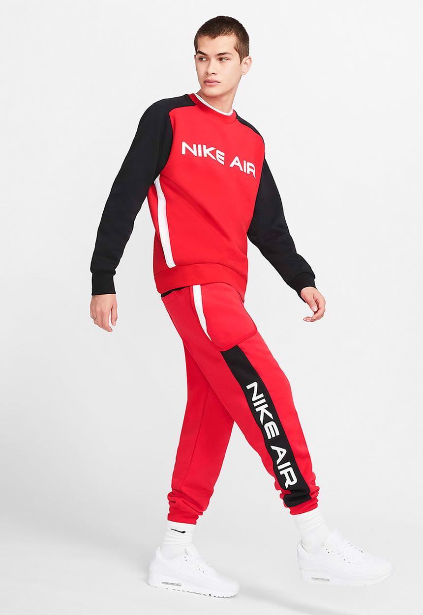 Nike - Nsw nike air fleece joggr - university red/black/white