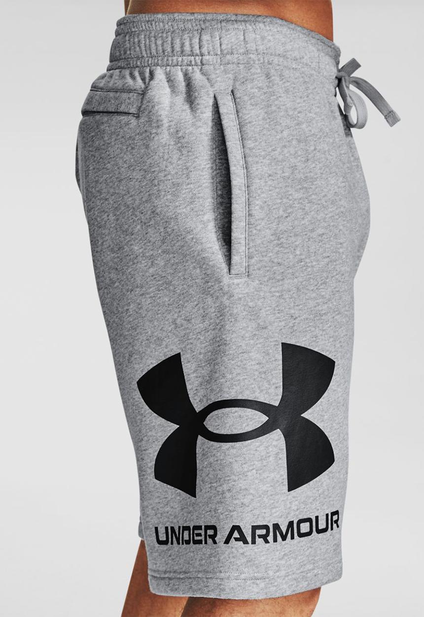 Under Armour - Ua rival flc big logo shorts -  mod gray light heather / black