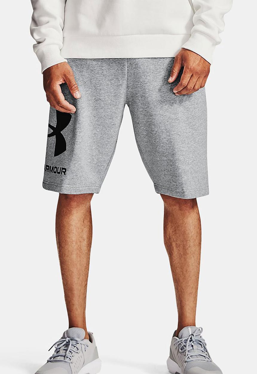 Under Armour - Ua rival flc big logo shorts -  mod gray light heather / black