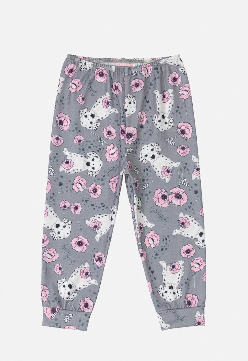 Quimby - Girls printed pants - grey