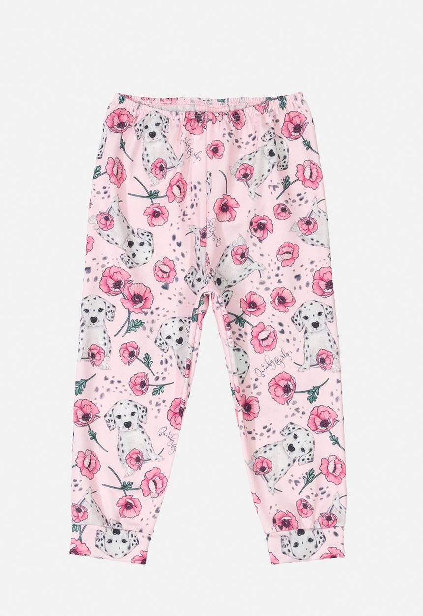 Quimby - Girls printed pants - light pink