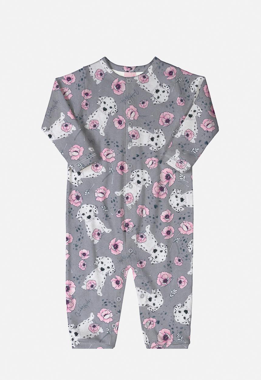 Quimby - Girls elastane jersey romper - grey