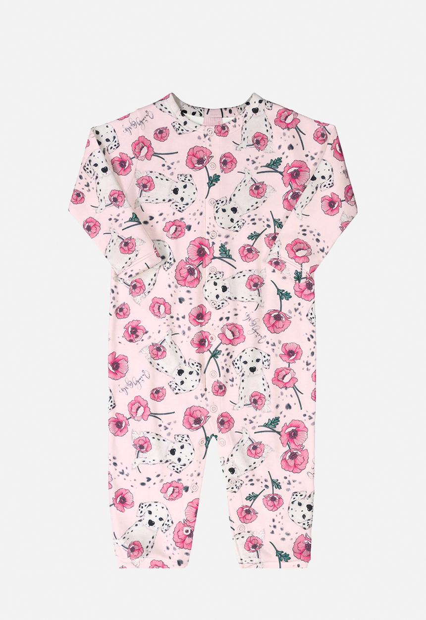 Quimby - Girls elastane jersey romper - light pink