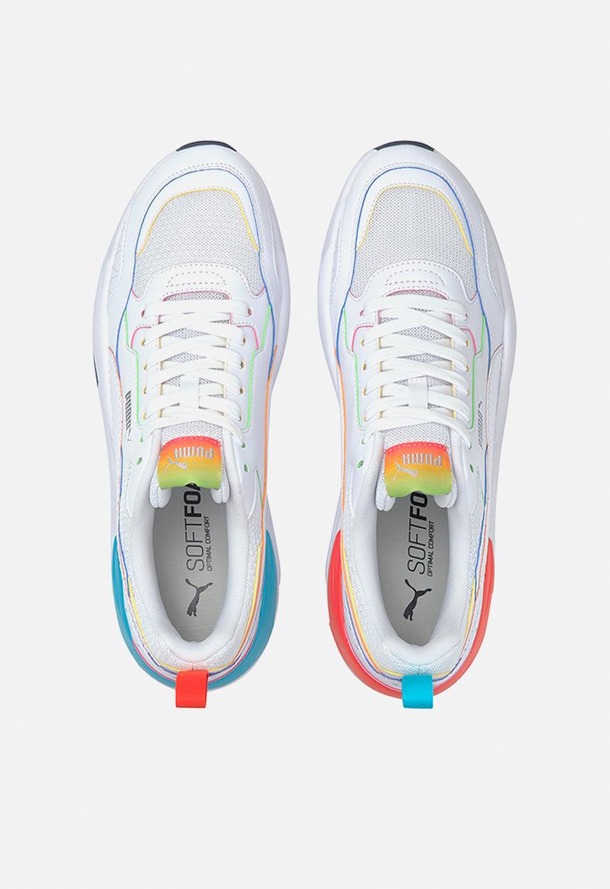 PUMA - X-ray² square rainbow - puma white-puma white-scuba blue-poppy red