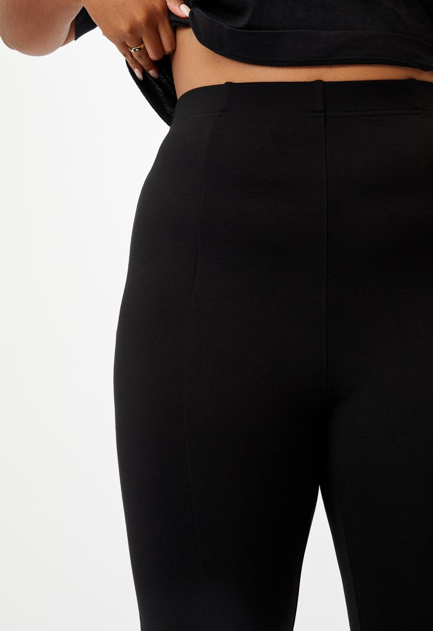 Cotton On - Curve zip front ponte legging - black