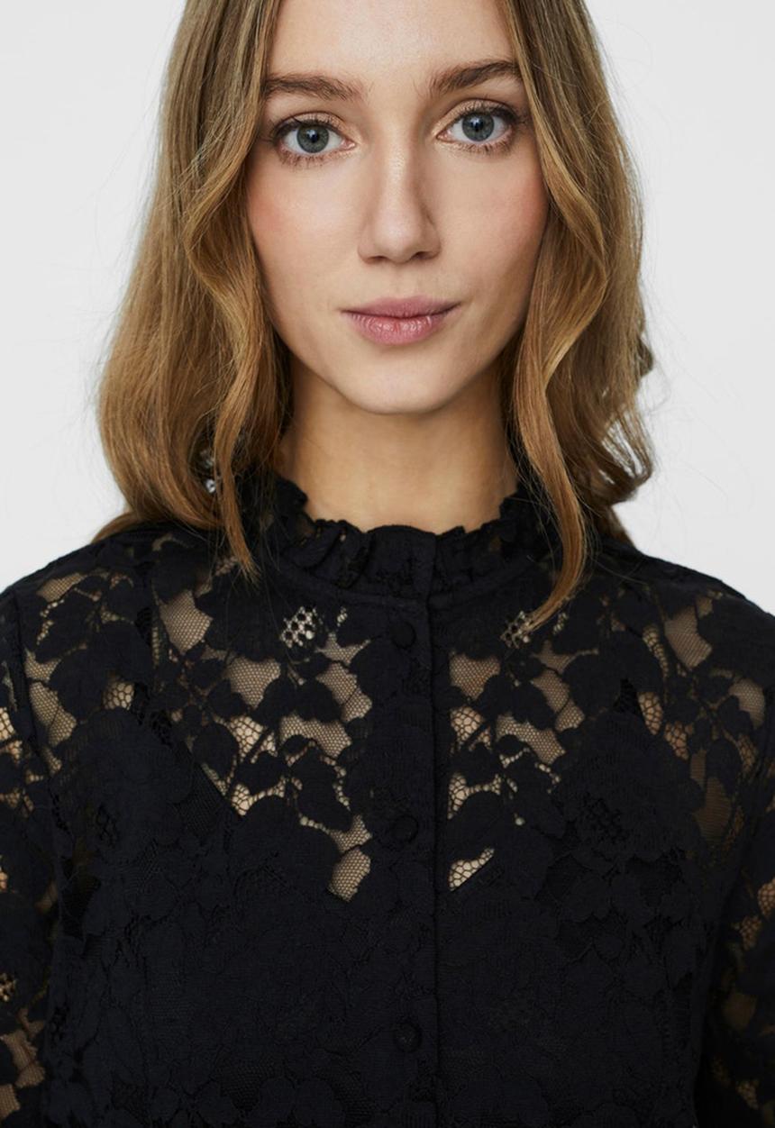 Vero Moda - Aurelia 7/8 lace dress - black