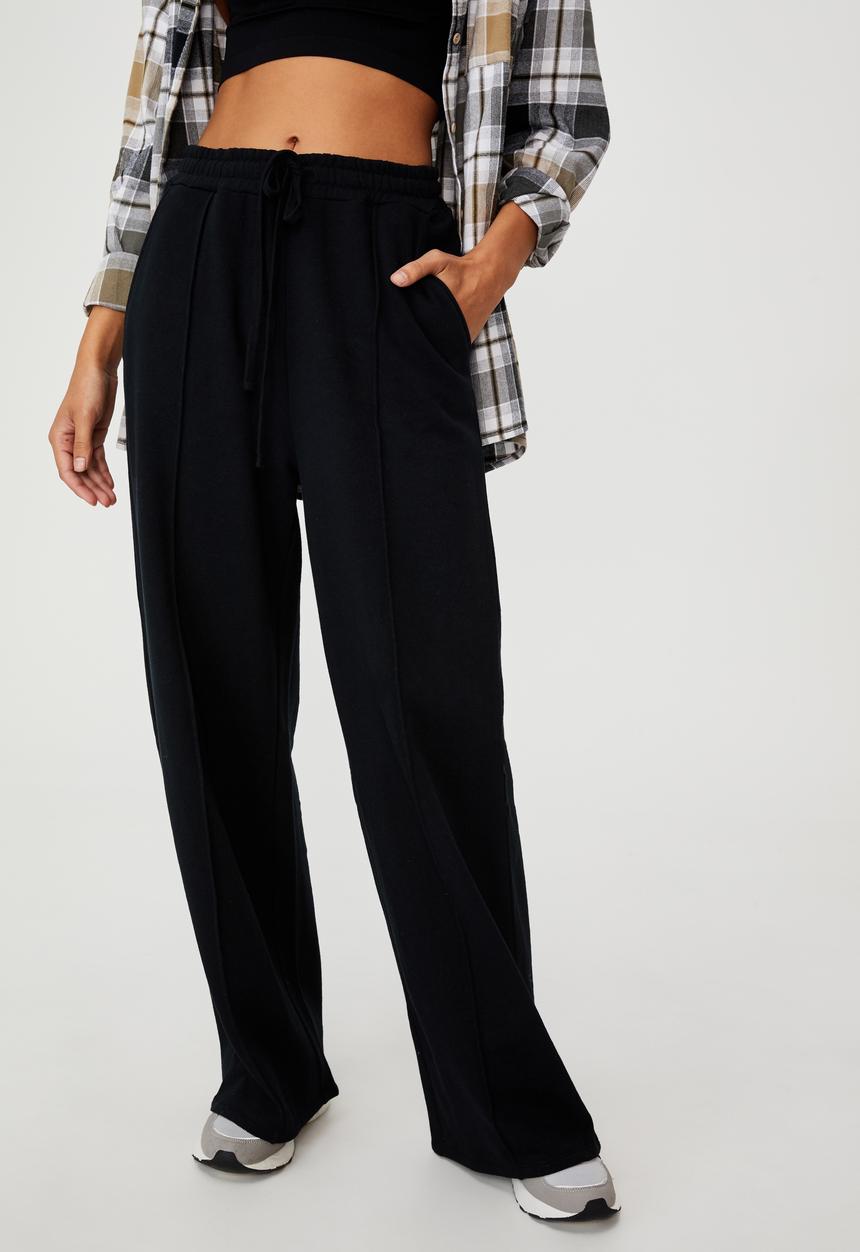 Cotton On - Kora wide leg track pants - washed black
