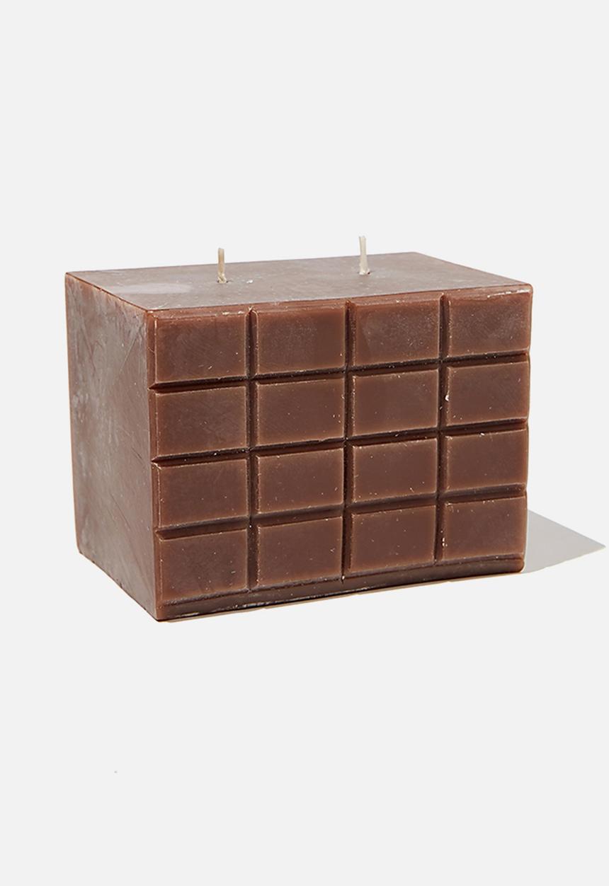 Typo - Large block candle - chocolate bar