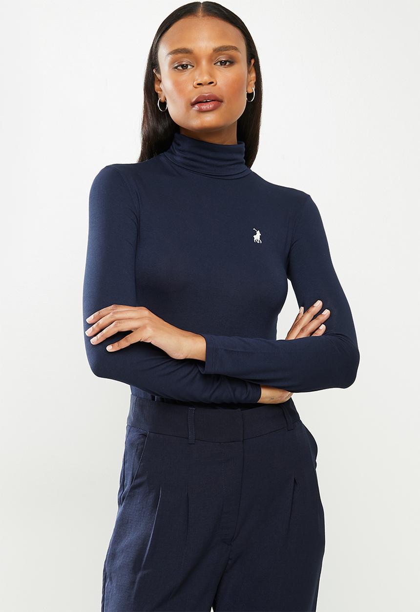 POLO - Brixton long sleeve second skin polo tee - navy