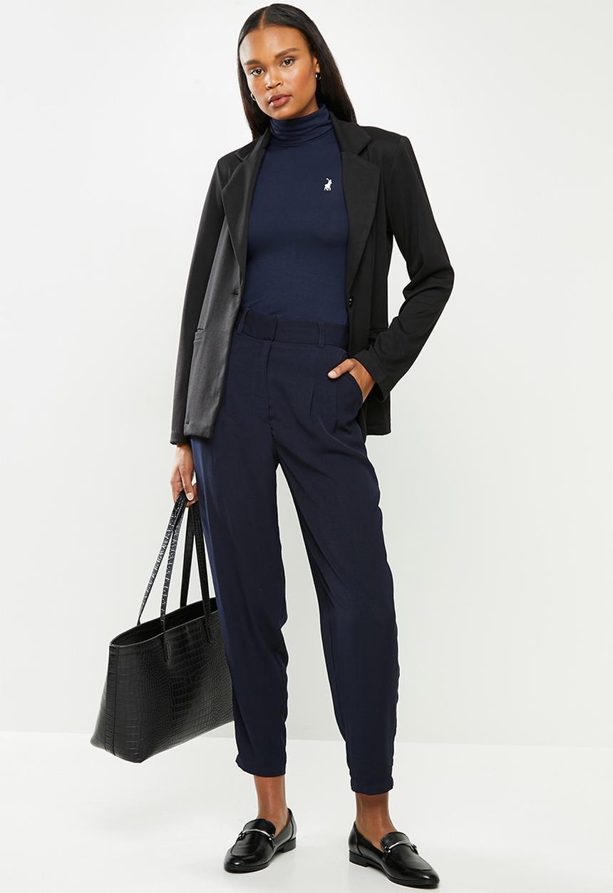 POLO - Brixton long sleeve second skin polo tee - navy
