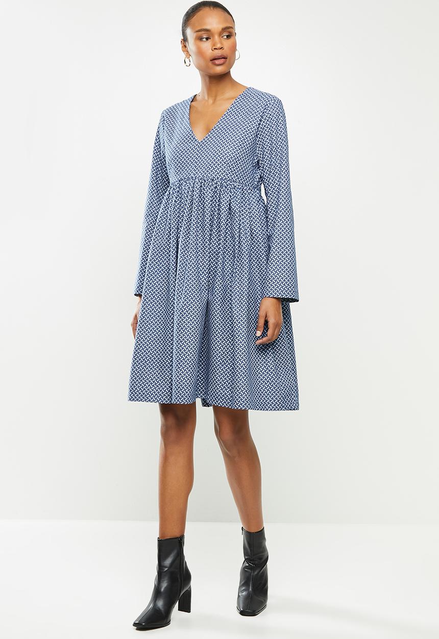 AMANDA LAIRD CHERRY - Lethaba dress -  navy & white 