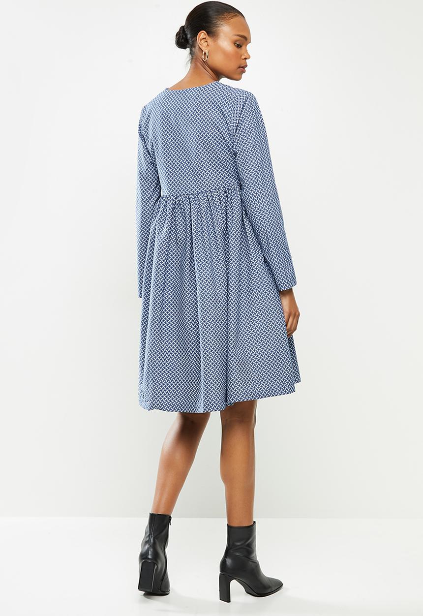 AMANDA LAIRD CHERRY - Lethaba dress -  navy & white 