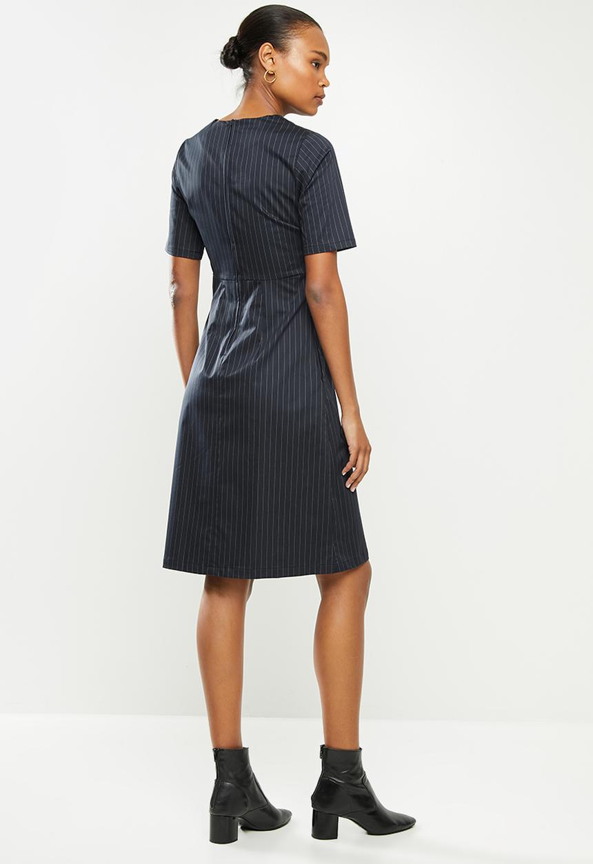 AMANDA LAIRD CHERRY - Mhlali dress - navy & white 