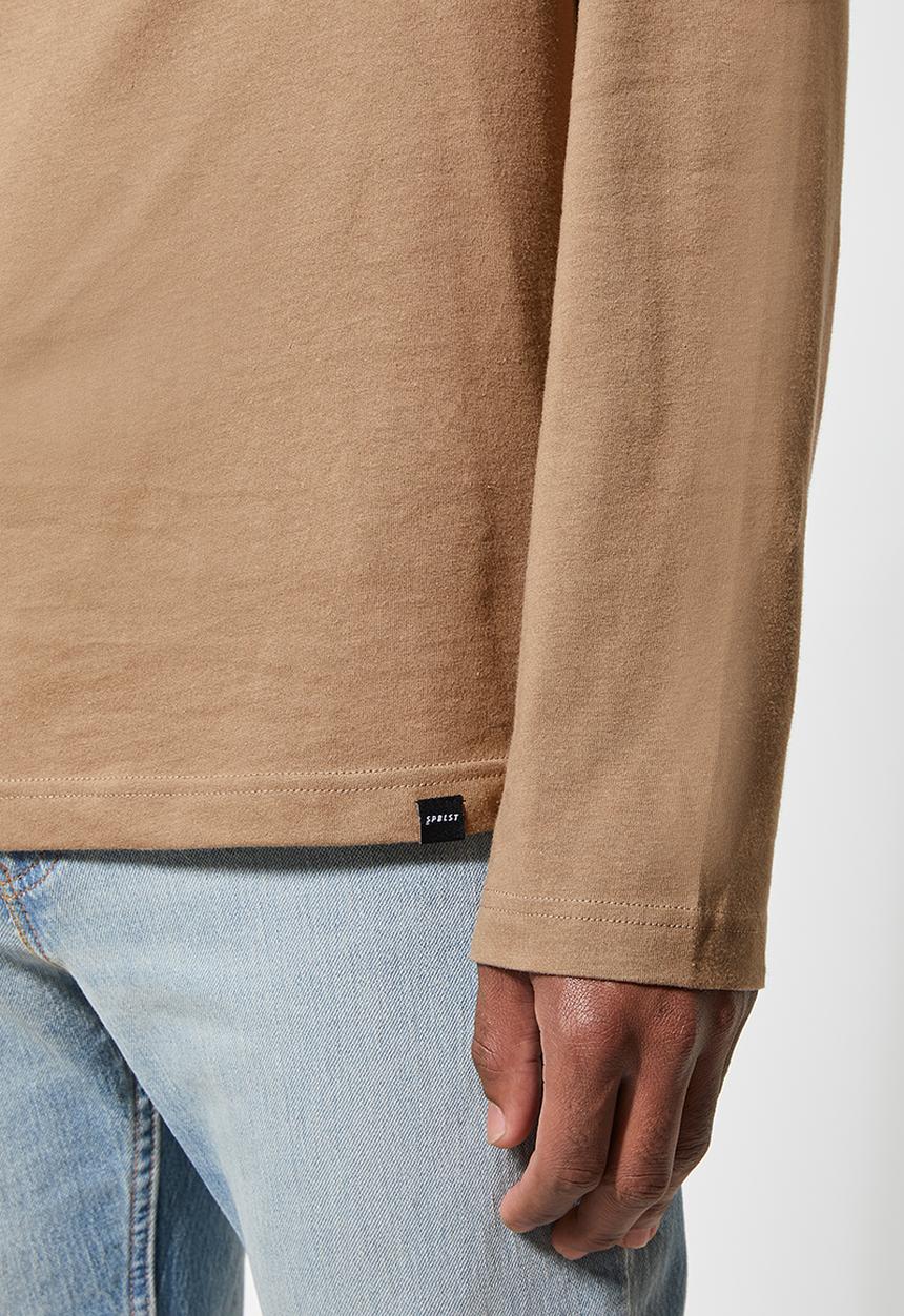 Superbalist - Milan long sleeve roll neck tee - taupe