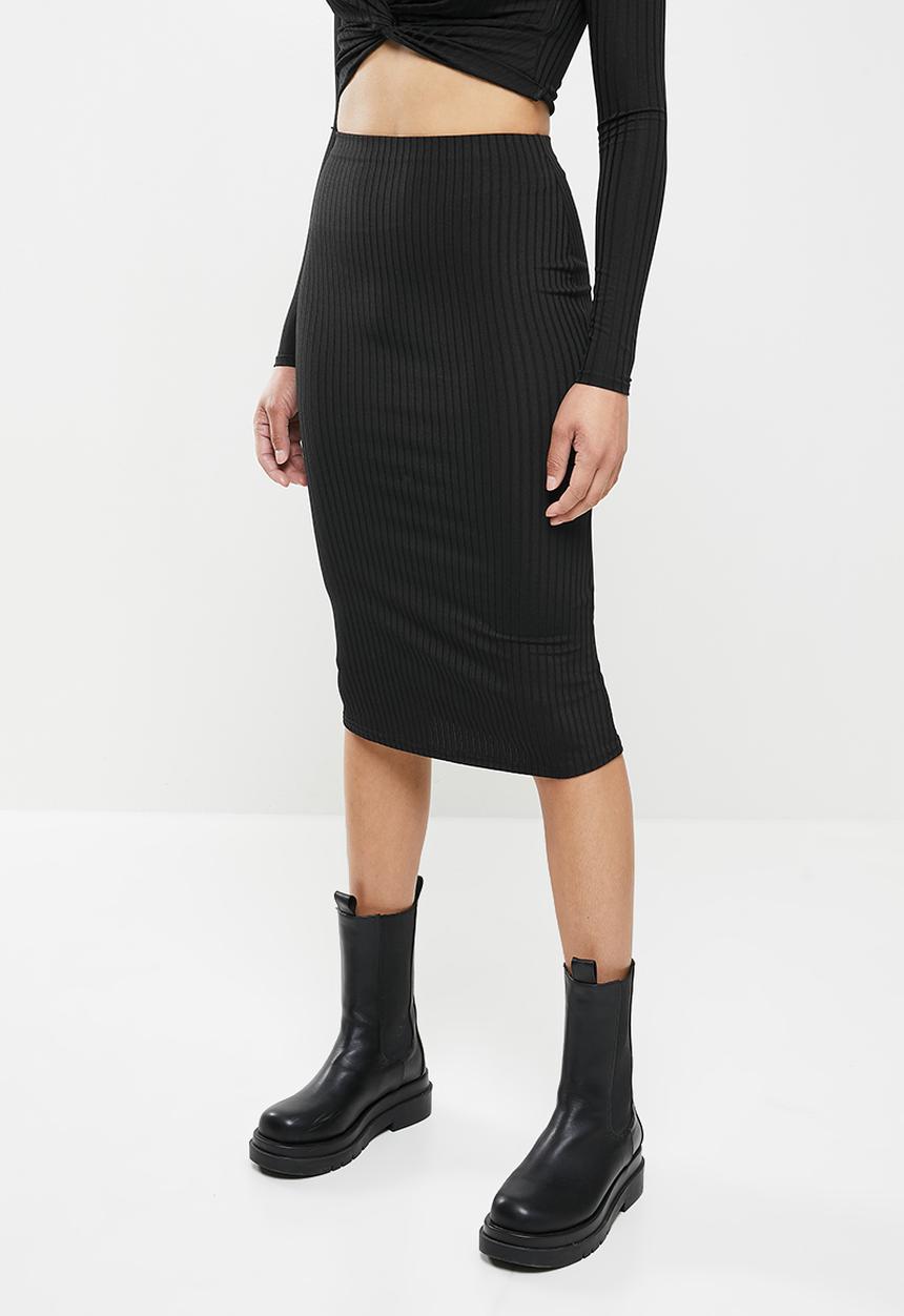 Missguided - A line midi skirt co ord - black
