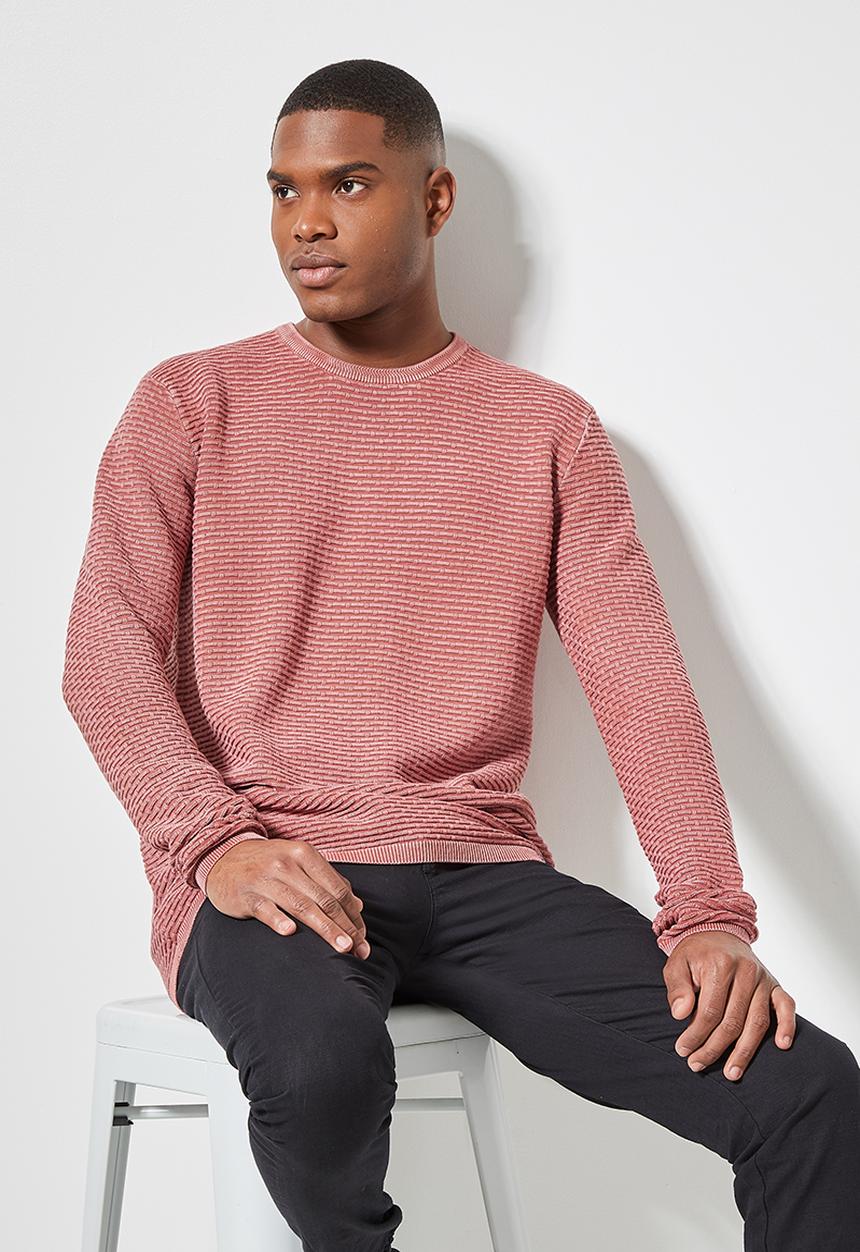Superbalist - Enzyme wash crew neck - red