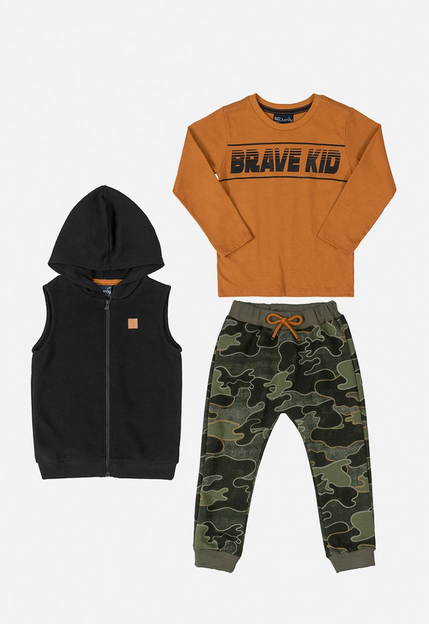 Quimby - Boys sweat vest, sweatpants & tee set - multi 