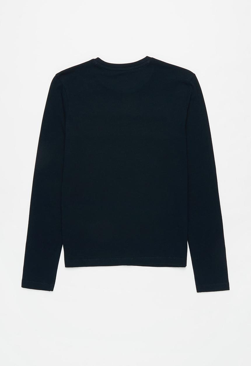 POLO - Boys lucas cut & sew long sleeve tee - navy