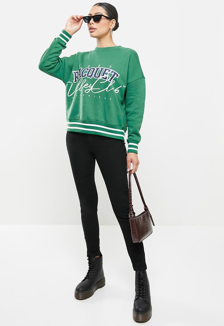 Missguided - Contrast rib sweater - green