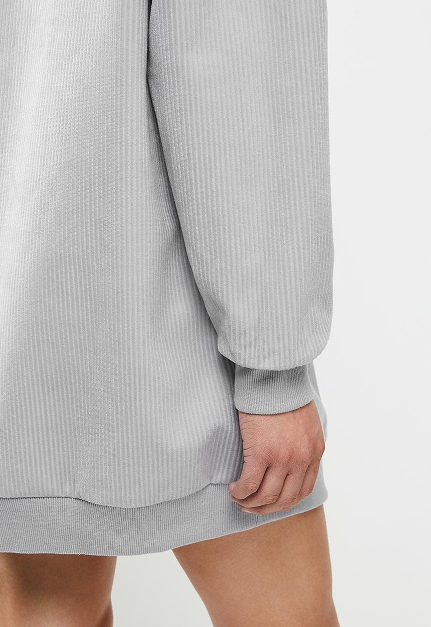 Missguided - Utility pocket sweater dress soft cord - grey