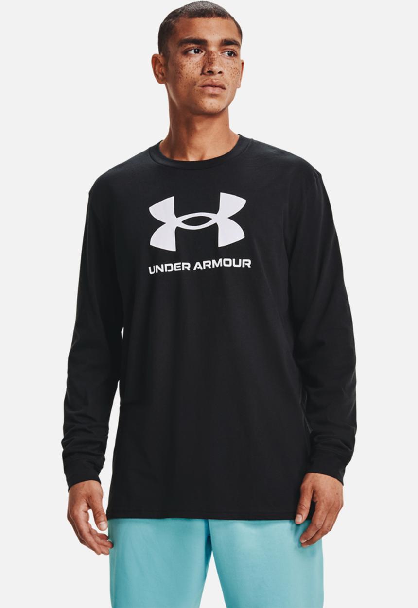 Under Armour - Ua sportstyle logo long sleeve - black  & white