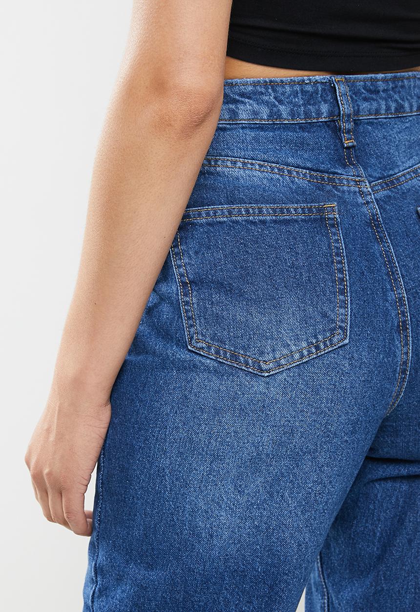 Missguided - Riot mom jeans indigo - blue