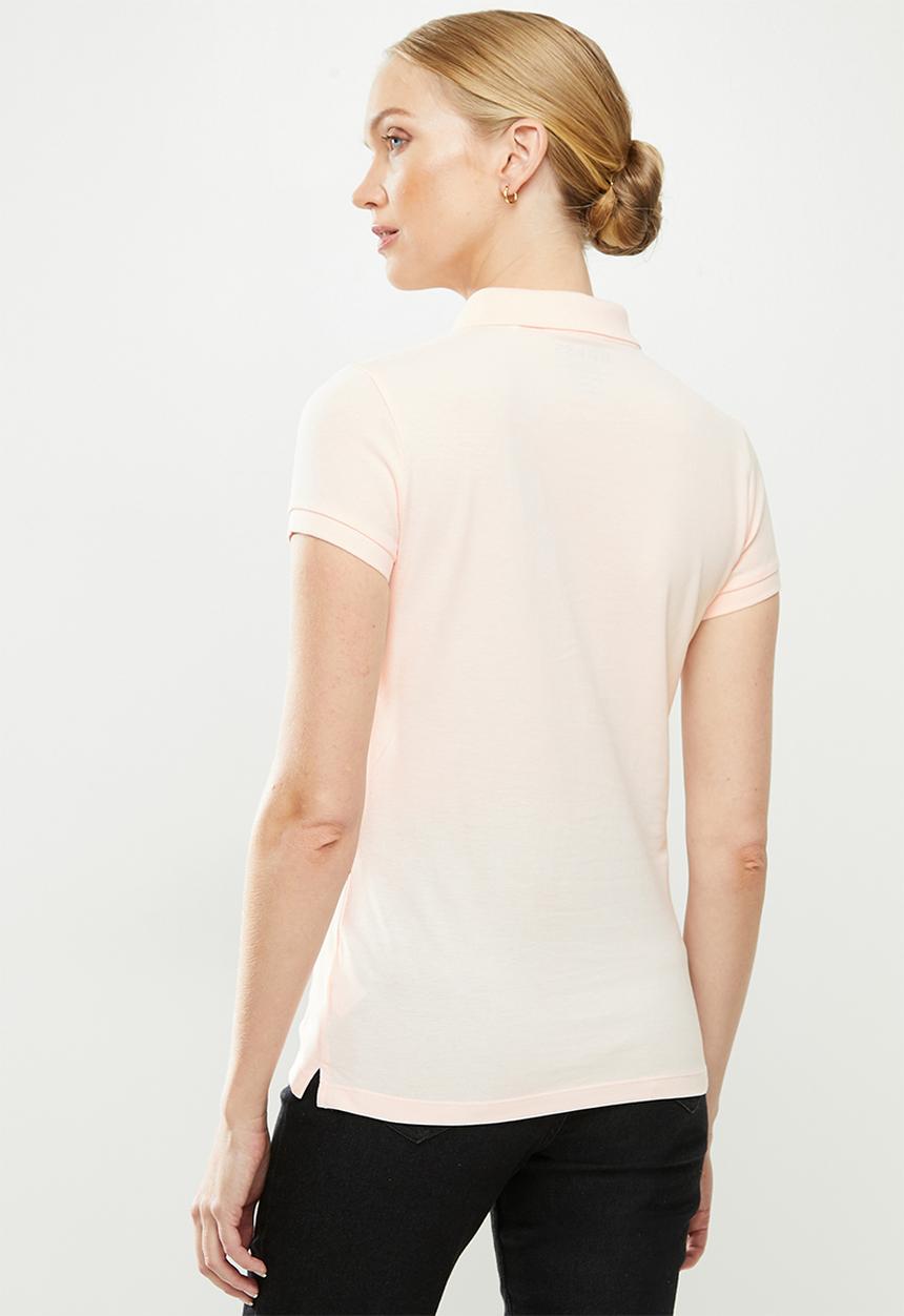 GUESS - Short sleeve classic Guess polo - light pink