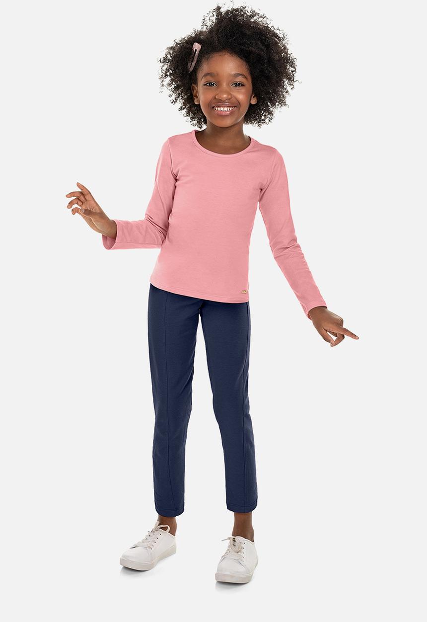 Quimby - Girls basic long sleeve tee - pink